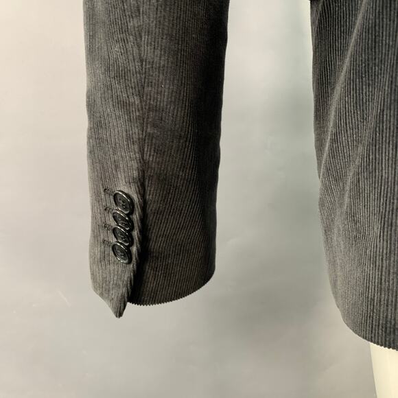 ETRO Size 38 Black Corduroy Cotton Blend Notch Lapel Sport Coat - Picture 4 of 11